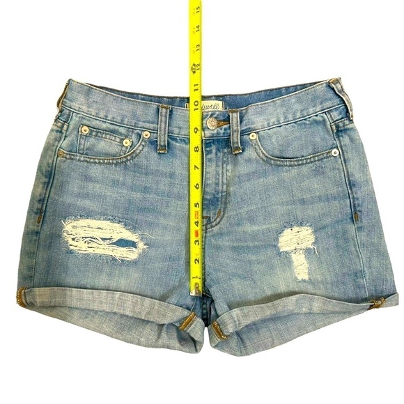 Madewell Women's Boyshorts Shorts Destroyed Rip & Repair Edition Size 27 - Picture 7 of 14